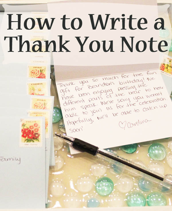 How To Write A Thank You Note Samples