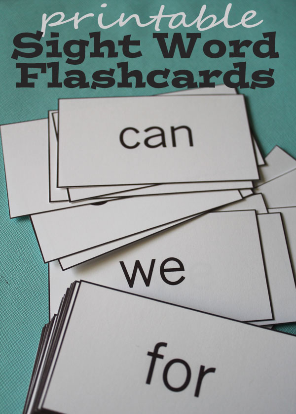 Printable Sight Word Flashcards