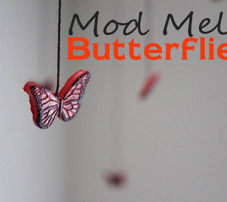 Mod Melts Butterflies hang from ceiling