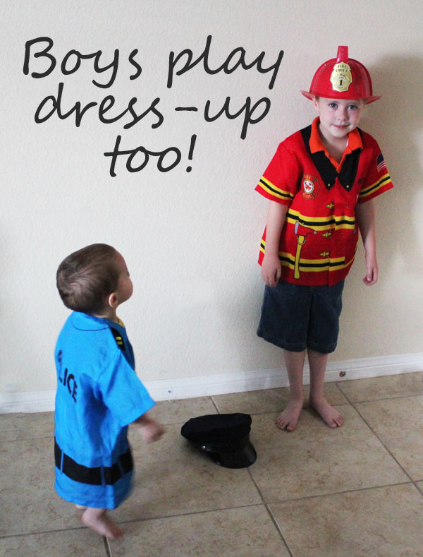 boys love to play dress up