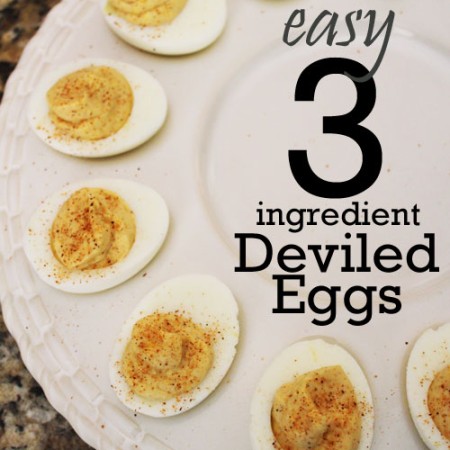 Easy 3 ingredient deviled eggs