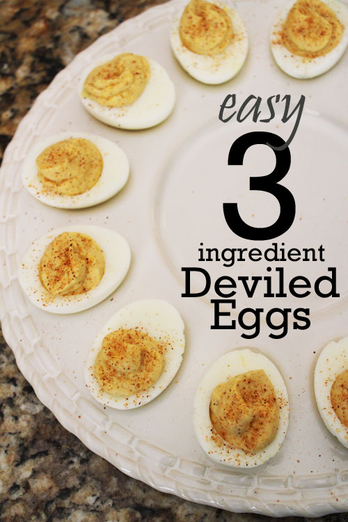 Easy 3 ingredient deviled eggs