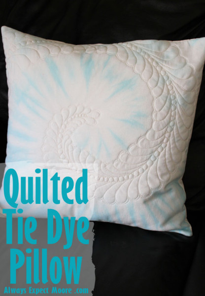 Make a quilted tie dye pillow