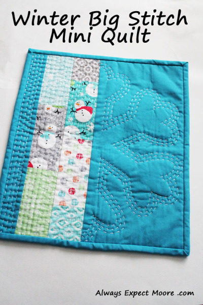 modern mini holiday quilt