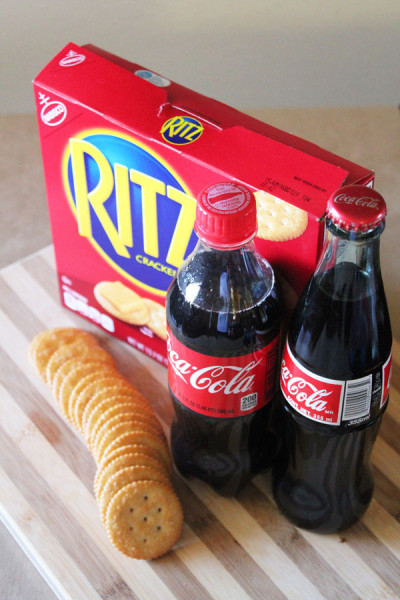 Coca-cola and RITZ crackers - great for snacking