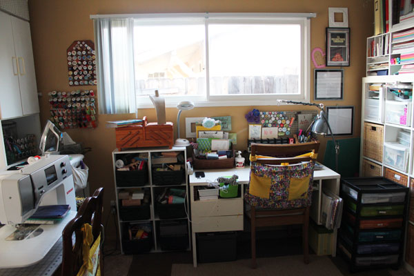 desk in the craft studio