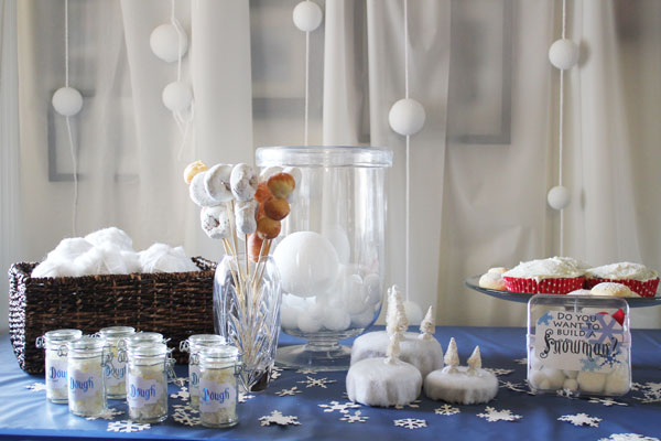 snowball party decor