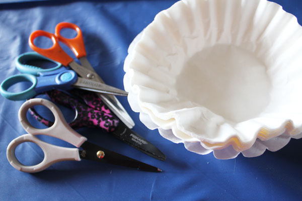 supplies for coffee filter snowflakes