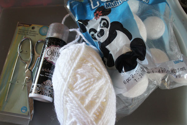 supplies for snowball backdrop