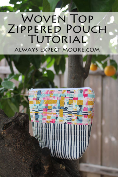 Woven Top Zippered Pouch Tutorial