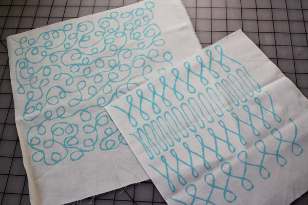 drawn designs for free motion quilting