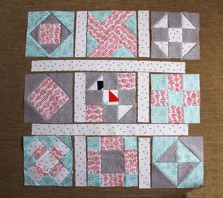 lay out quilt top