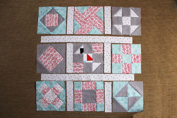 lay out quilt top