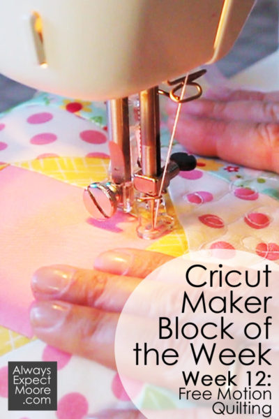 Cricut Maker Block of the Week Free Motion Quilting