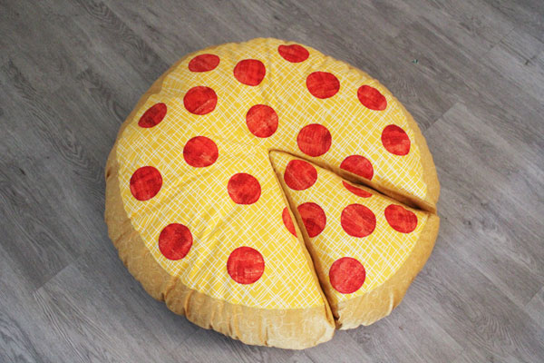 Pizza store shaped pillow