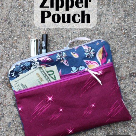 Double Zipper Pouch - Almost as easy to make as a single zipper pouch! Impress your friends by whipping up this fun and easy double zipper pouch!