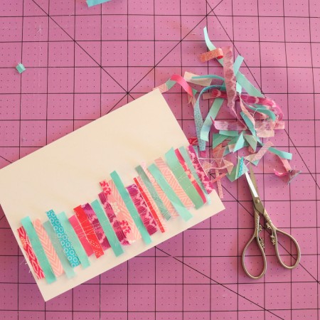 Card from fabric scraps