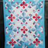 Sparker Quilt Pattern - a chaotic mix of red white and blue that manages to look orderly