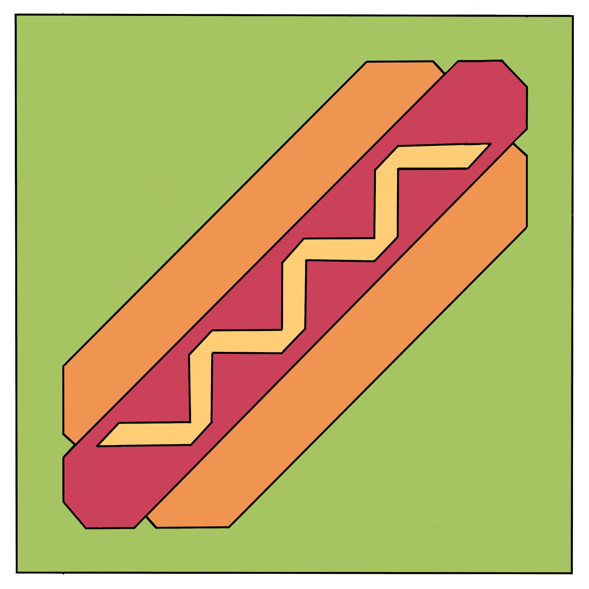 Hot Dog Quilt Block Always Expect Moore