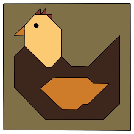 Chicken Quilt Block