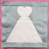 Wedding dress quilt block - free pattern Always Expect Moore dot com