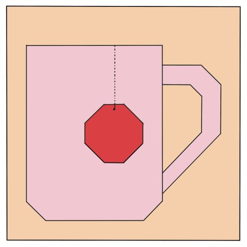 coffee mug pattern block