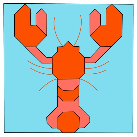 Lobster Quilt Block