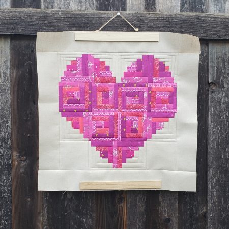 log cabin heart quilt