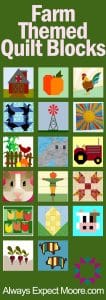 Always Expect Moore Farm Themed Quilt Blocks