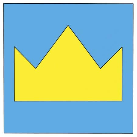 Simple Crown Quilt block pattern