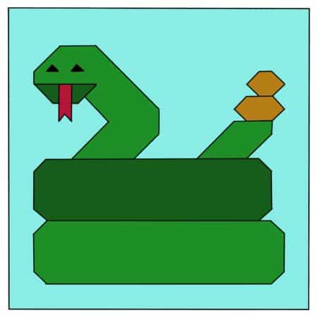 Snake Quilt Block Image
