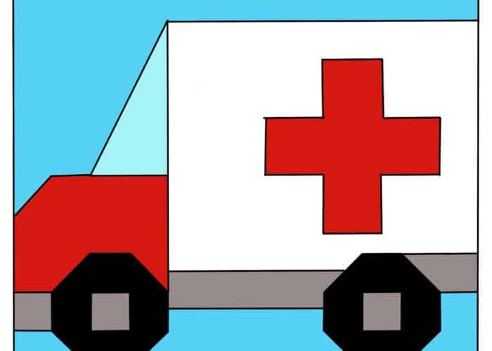 Ambulance Quilt Block