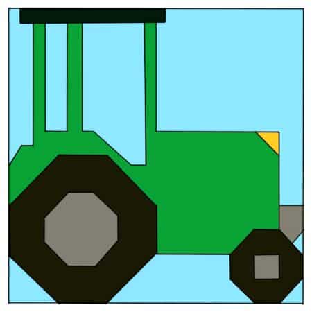 Tractor Quilt Block at Always Expect Moore
