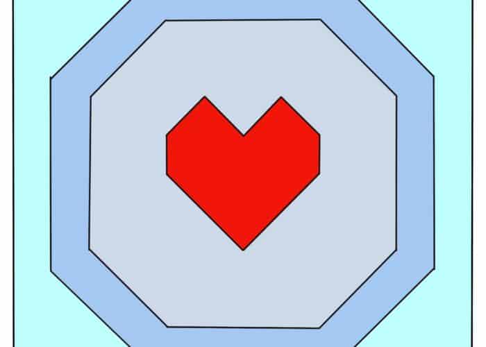 Heart in concentric circles