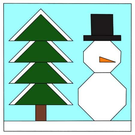 Snowy Scene Quilt Block - Always Expect Moore .com