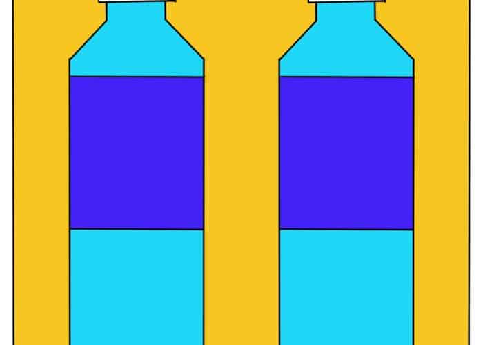 Water Bottles Quilt Block