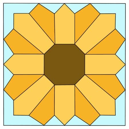 Sunflower Quilt Block