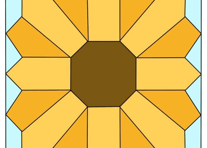 Sunflower Quilt Block